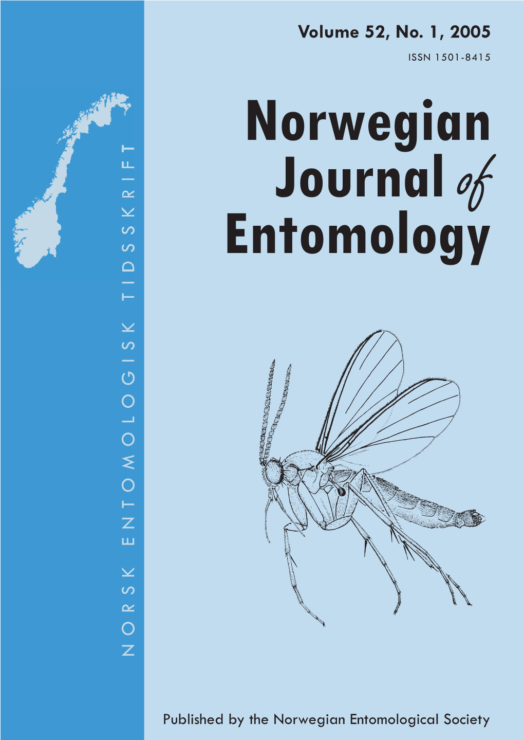 Norwegian Journal of Entomology NORSK ENTOMOLOGISK TIDSSKRIFT