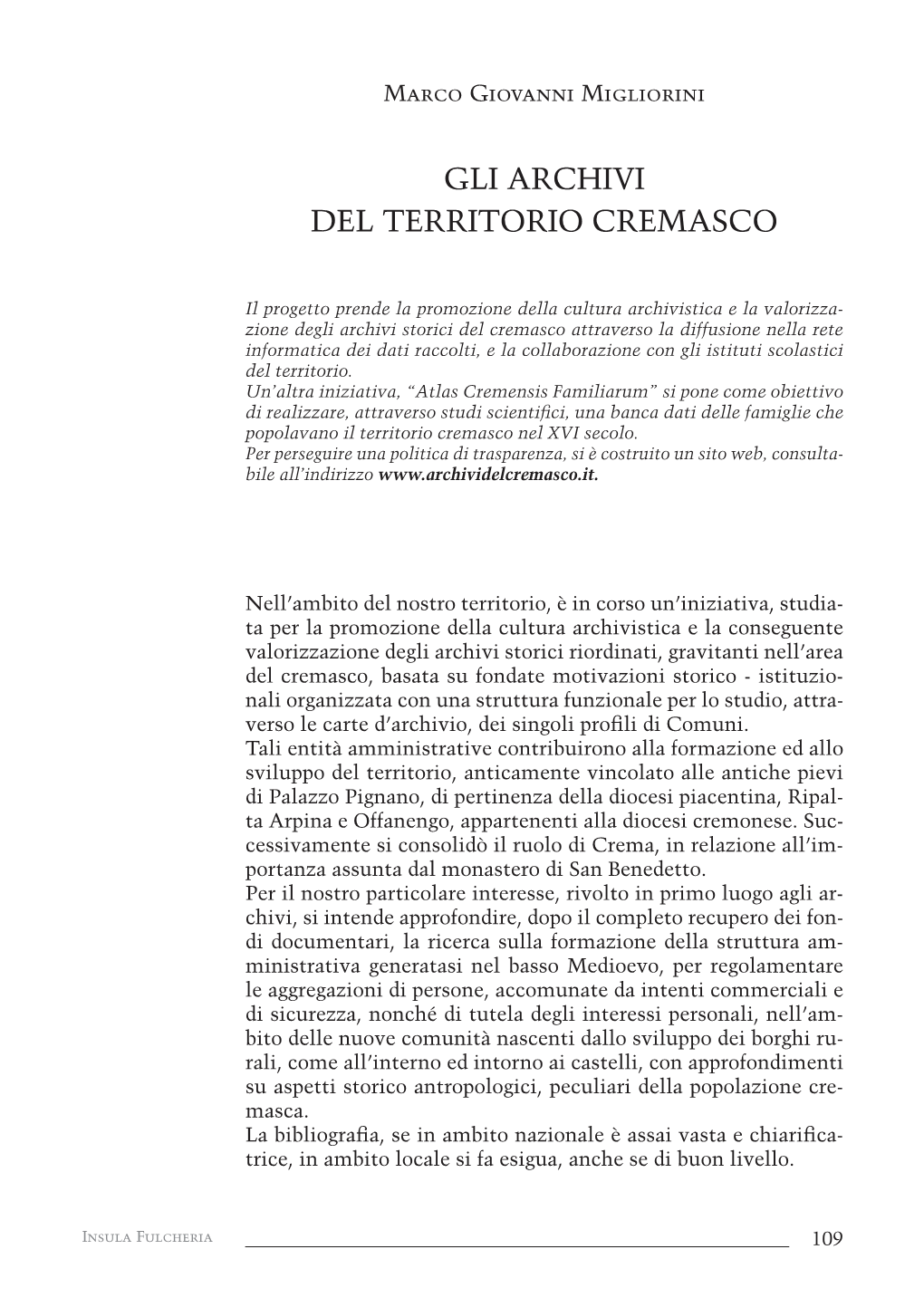 109 124 Storia Archivi Del Territorio Cremasco