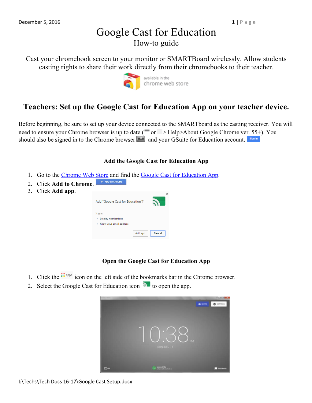 Google Cast for Education How-To Guide