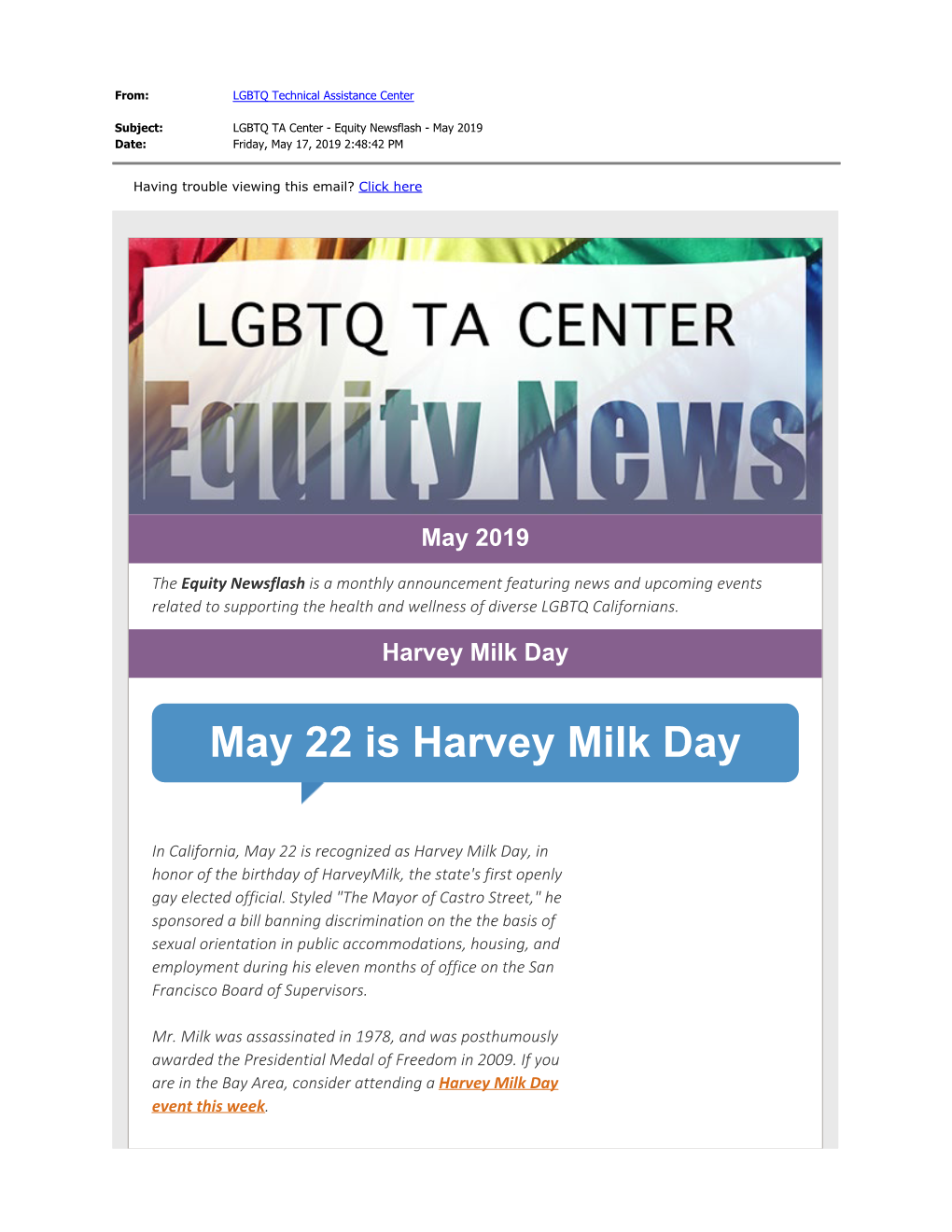 May 22 Is Harvey Milk Day