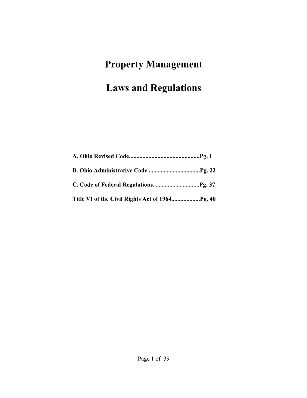 Property Management Laws and Regulations