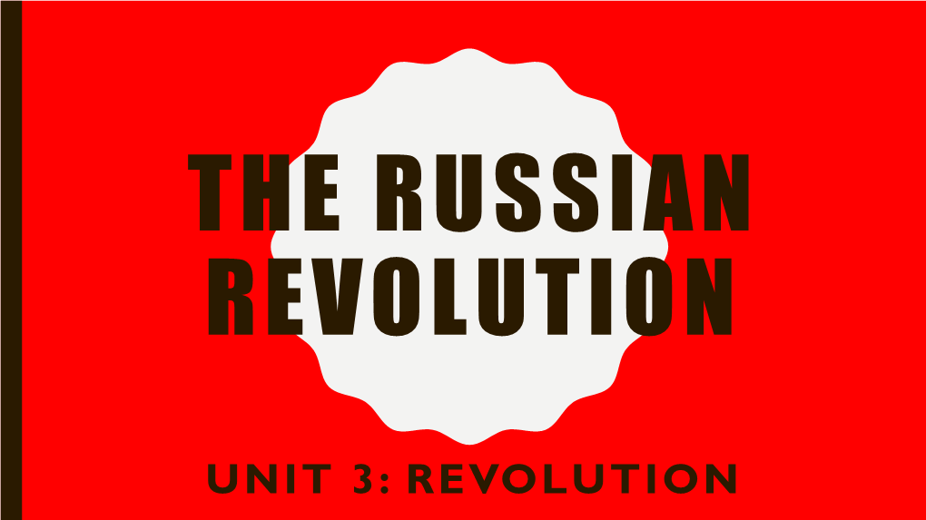 The Russian Revolution