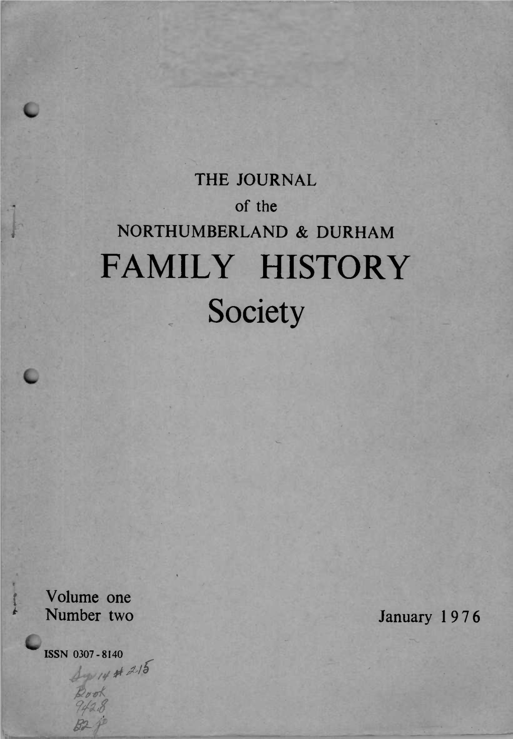 The Journal of the Northumberland & Durham