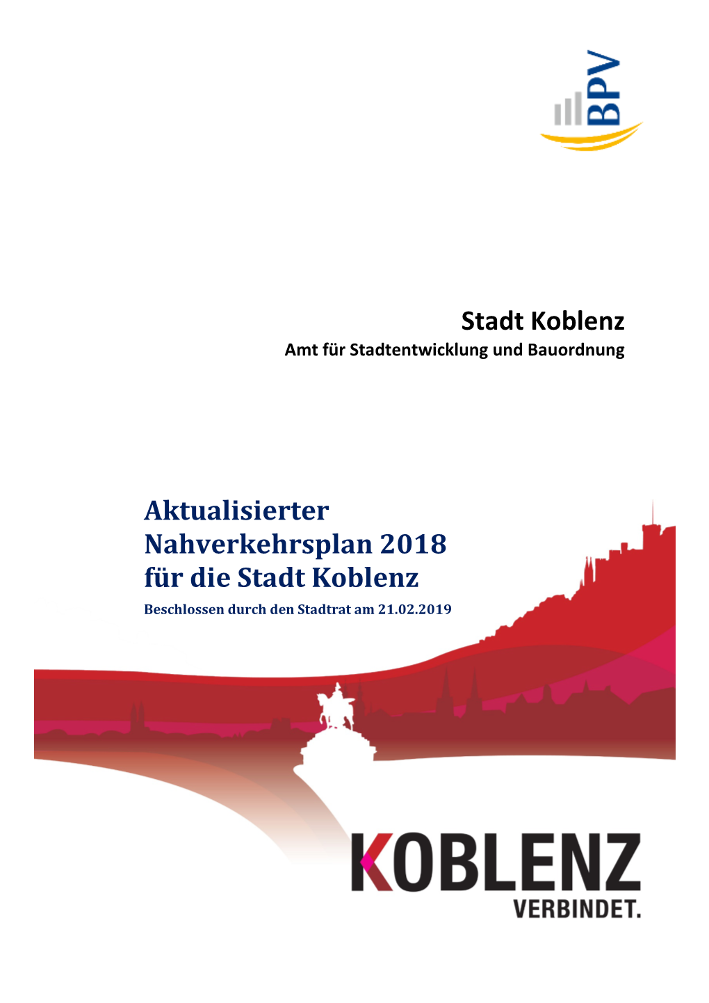 Aktualisierter Nahverkehrsplan 2018 Für Die Stadt Koblenz Beschlossen Durch Den Stadtrat Am 21.02.2019