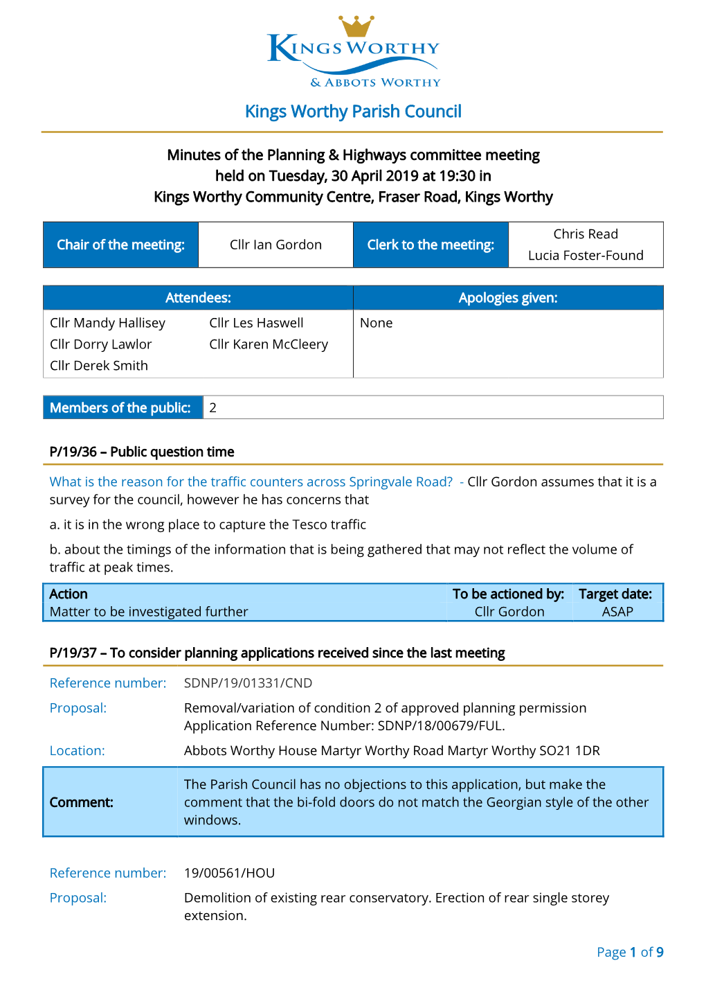 Kings Worthy Parish Council