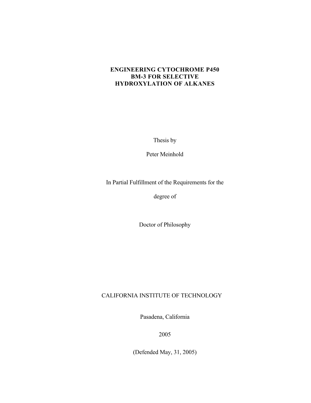 Laboratory Evolution of Cytochrome P450BM-3 Monooxygenase for Organic Cosolvents