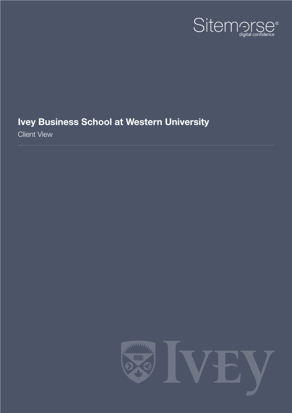 Sitemorse and Ivey Business School at Western University