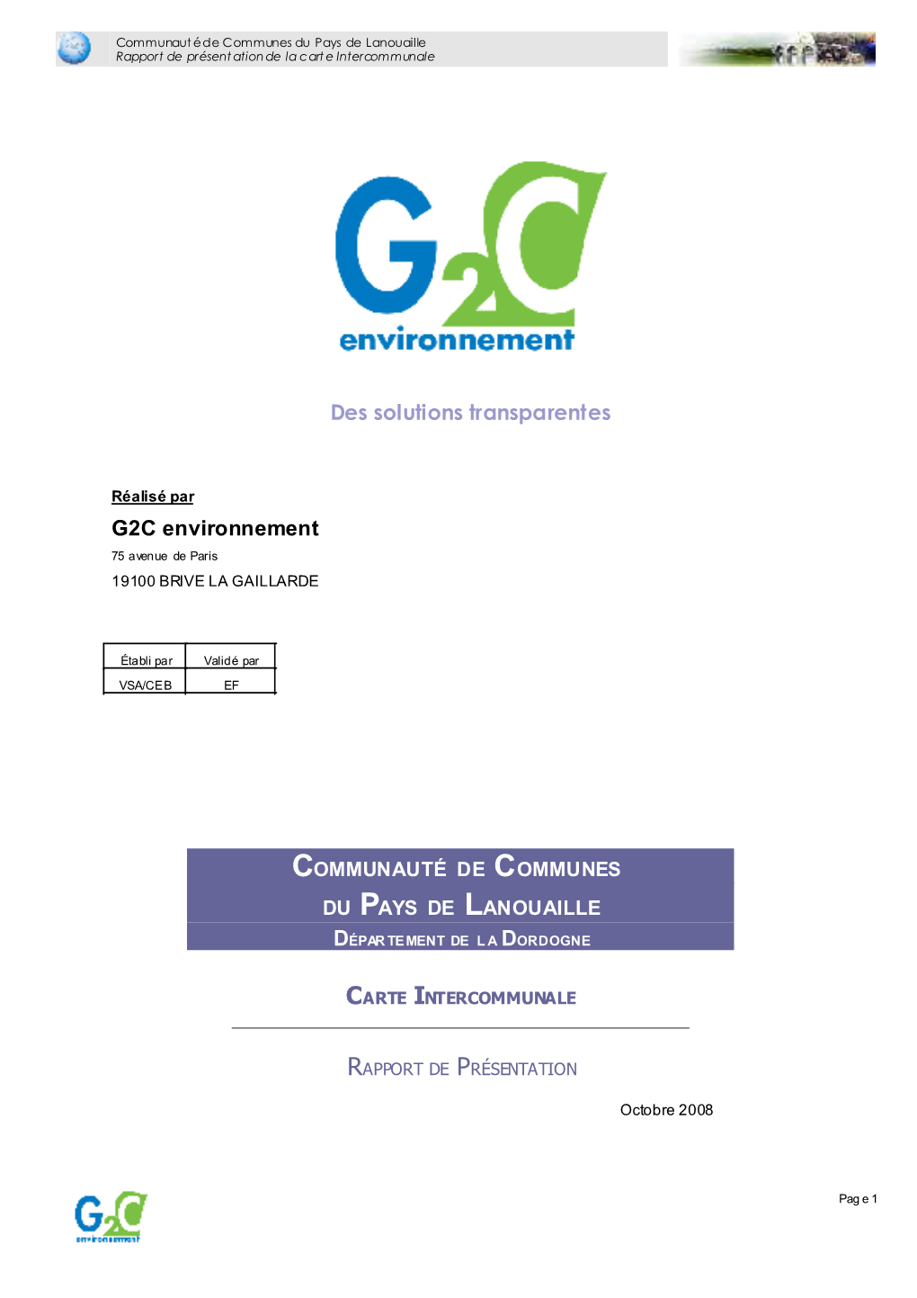 RP CC Lanouaille 8 Communes 15 Octobre 2008.Doc 21/10/2008 04:10:00 PM 10/02/2010 05:09:43 PM