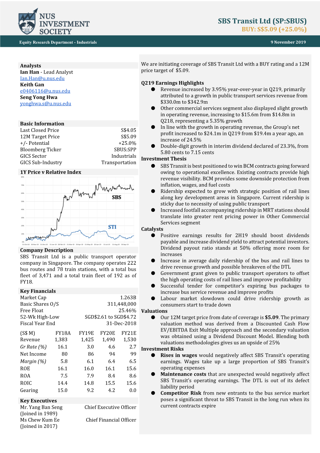 SBS Transit Ltd (SP:SBUS) BUY: S$5.09 (+25.0%)