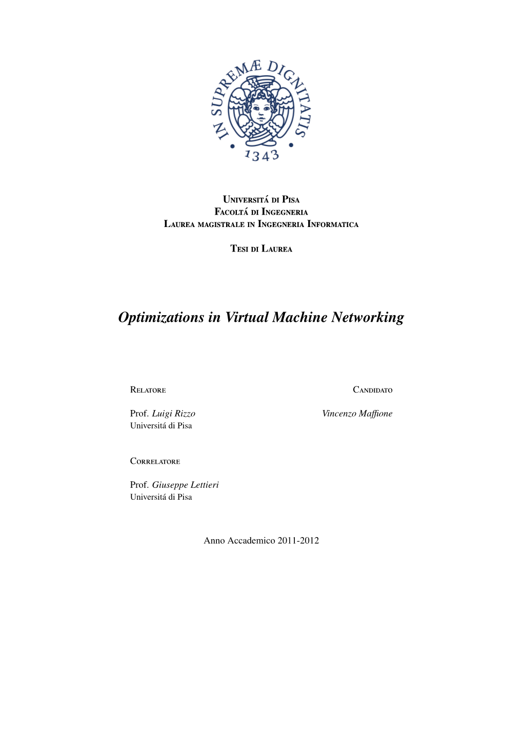 Optimizations in Virtual Machine Networking