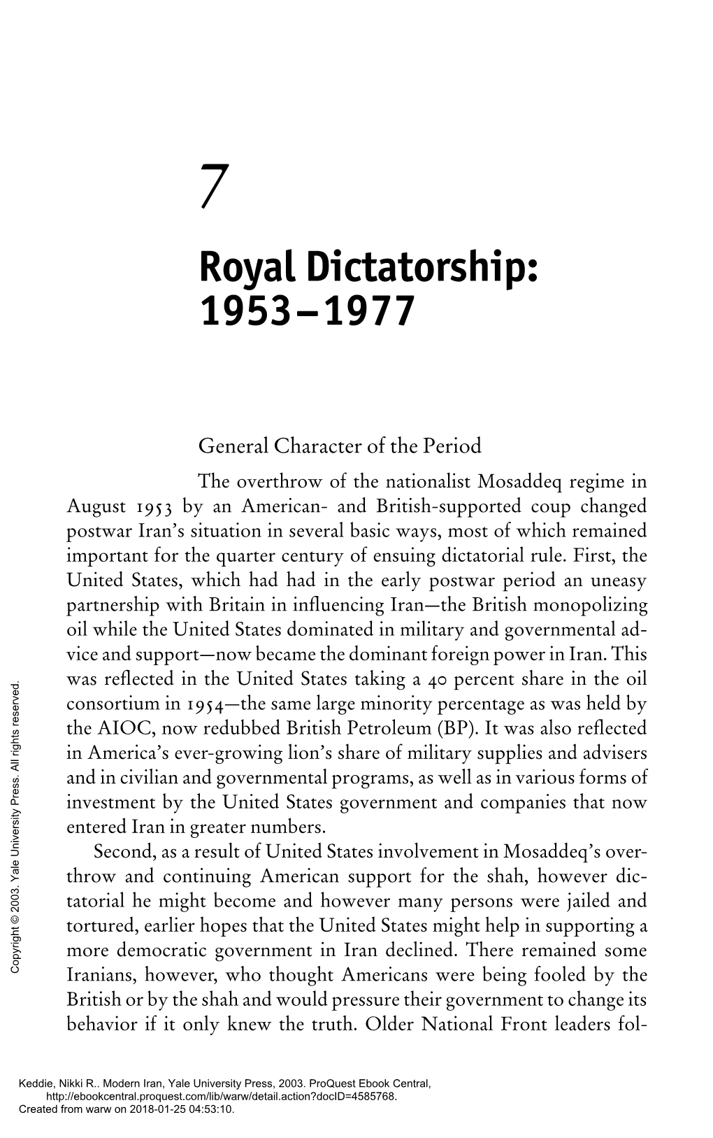 Royal Dictatorship: 1953–1977