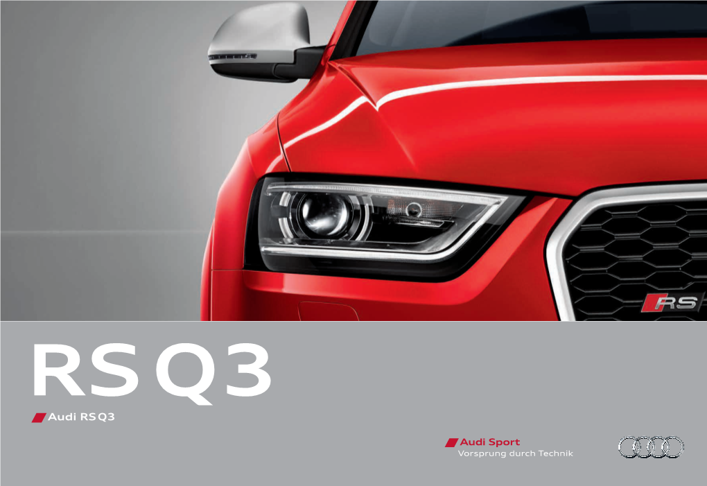 Audi RS Q3 Valid from August 2013 to Press