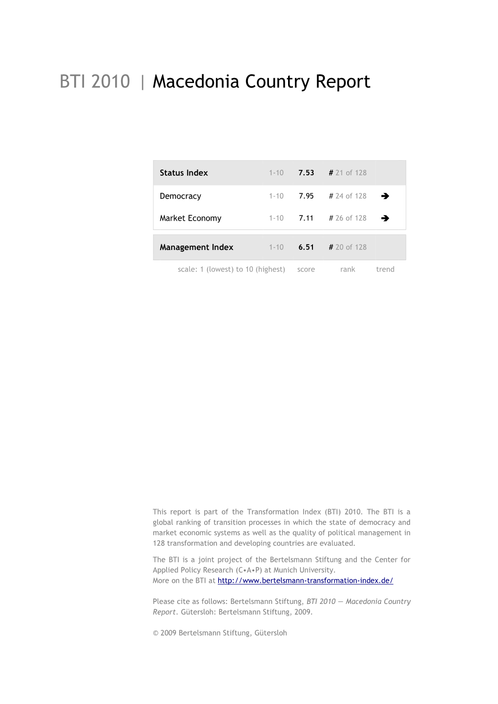 North Macedonia Country Report BTI 2010
