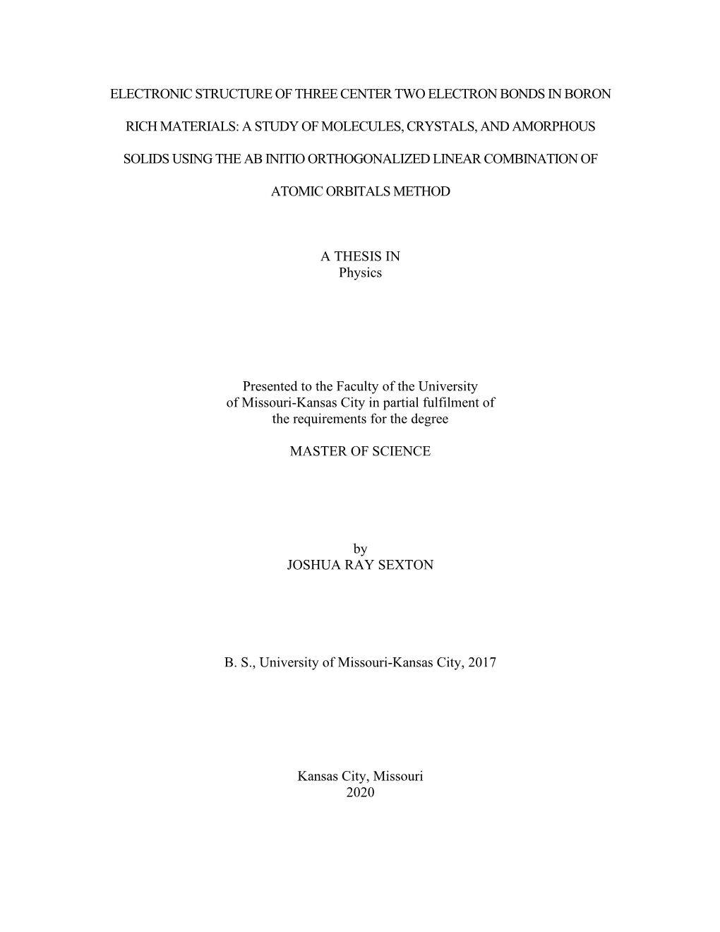 Electronic Structure of Three Center Two Electron Bonds in Boron