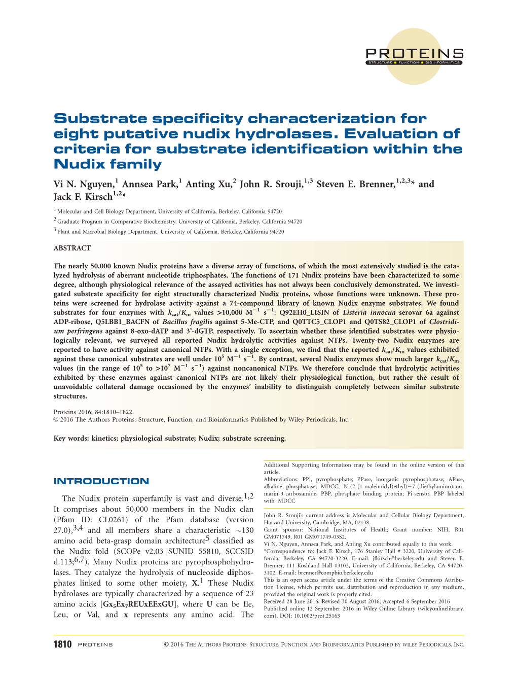 Proteins STRUCTURE O FUNCTION O BIOINFORMATICS