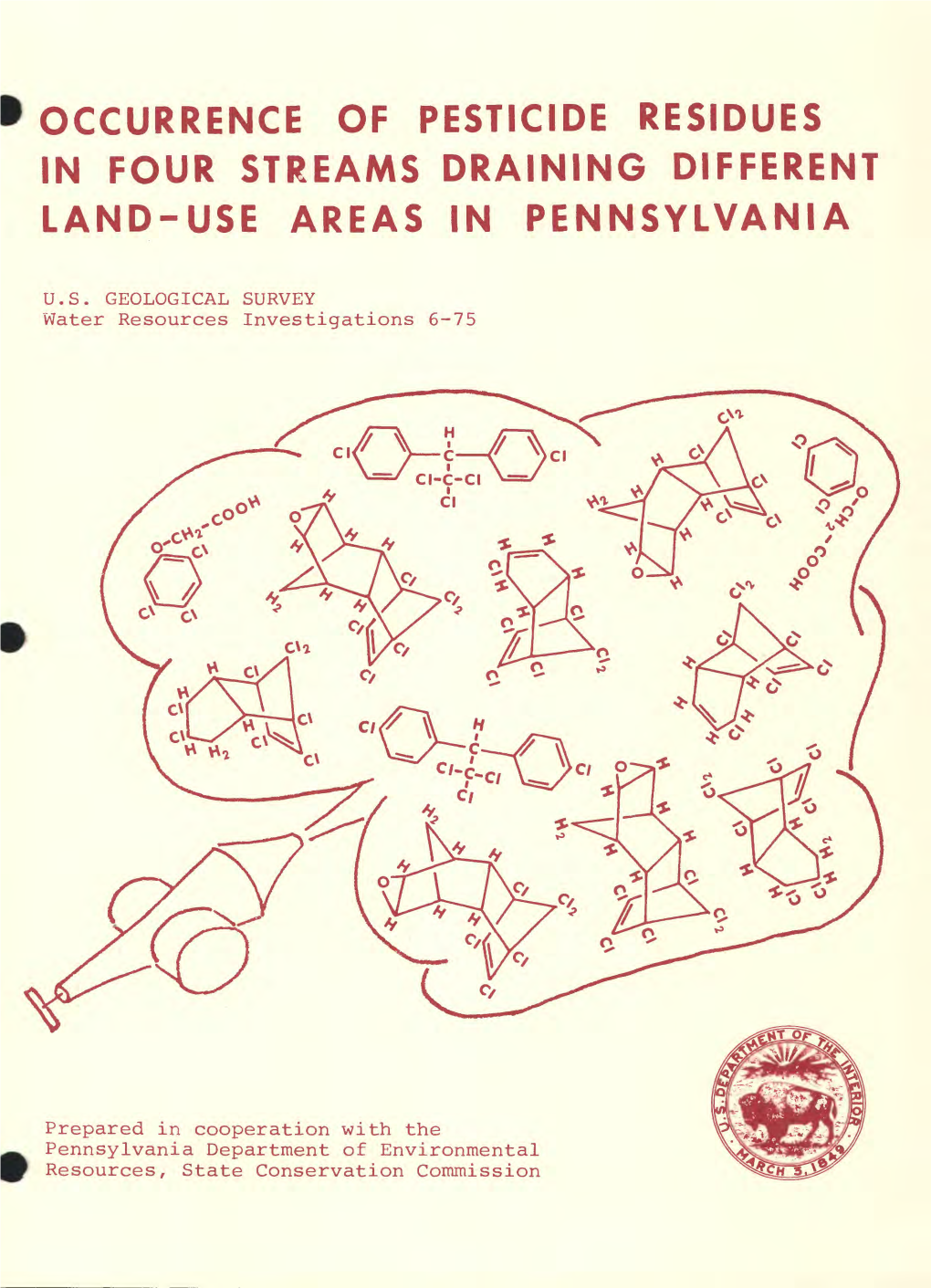 Occurrence of Pesticide Residues in Four Streams Draining Different Land-Use Areas in Pennsylvania