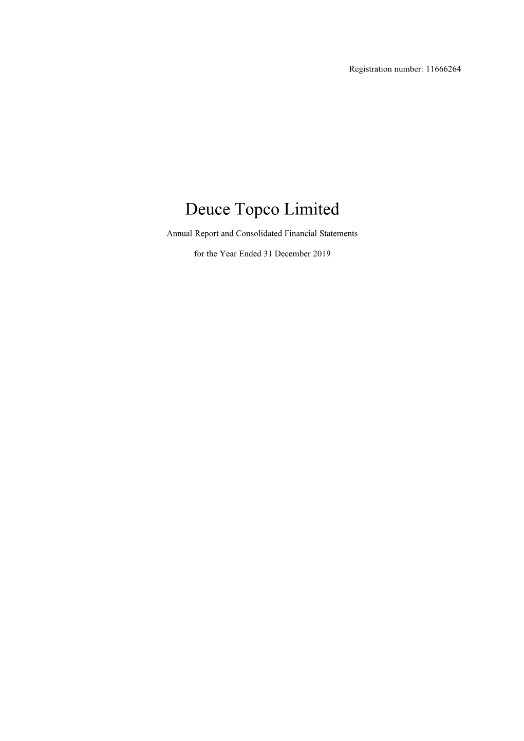 Signed Deuce Topco Accounts 2019
