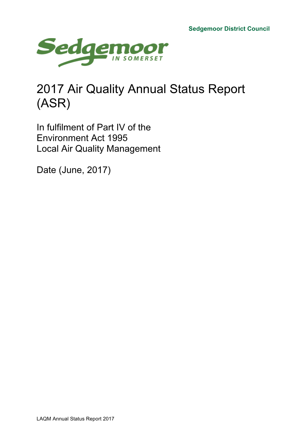 Air Quality Report 2017