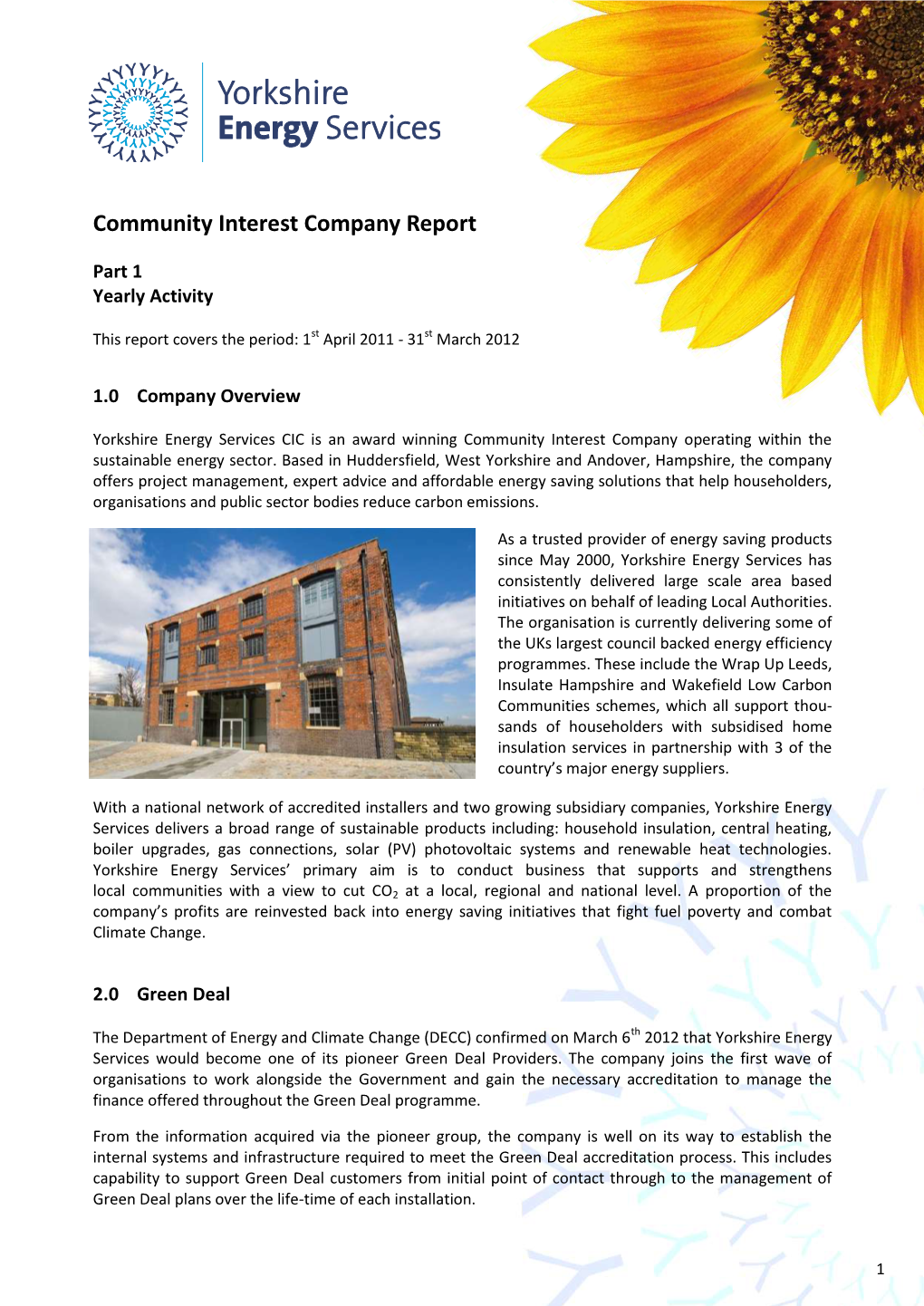 Community Interest Company Report