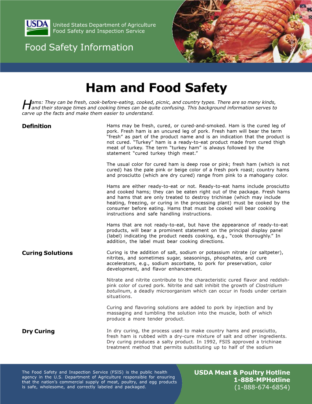 Ham and Food Safety