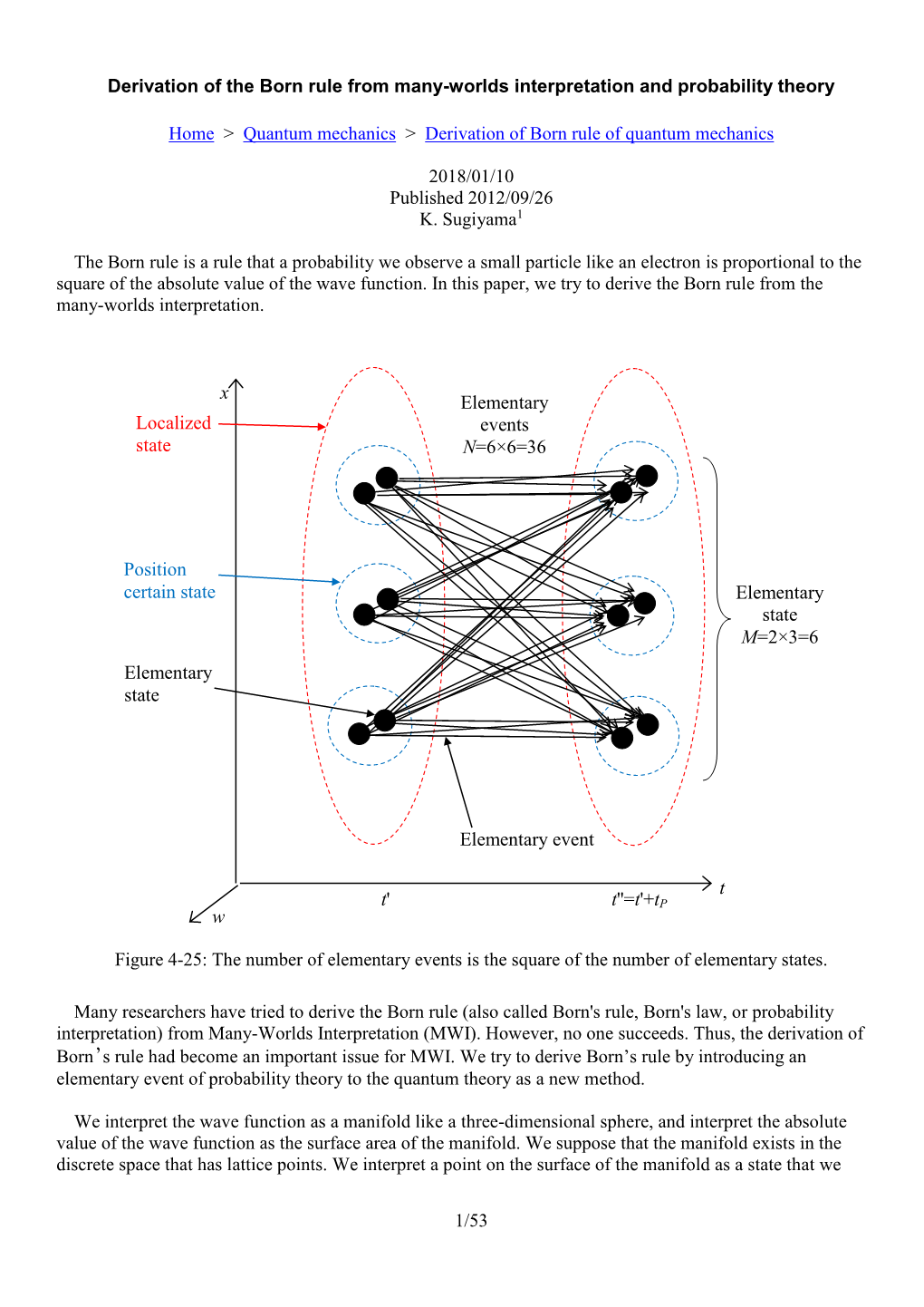 Derivation of the Born Rule from Many-Worlds Interpretation and Probability Theory