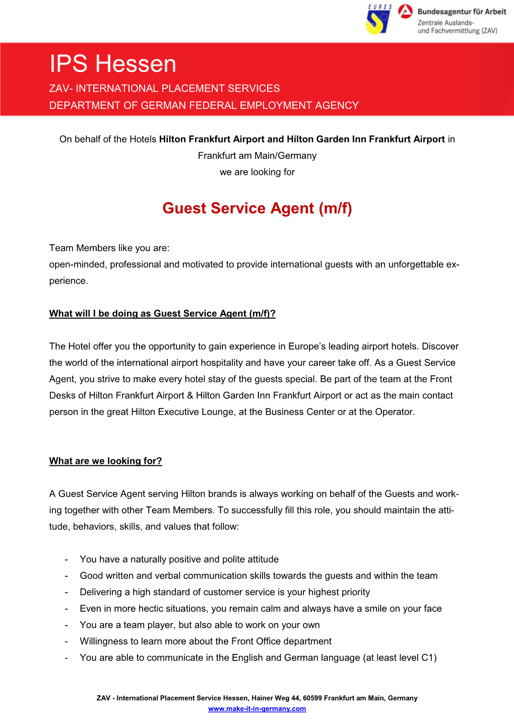 GERMANY-Guest Service Agent.Pdf