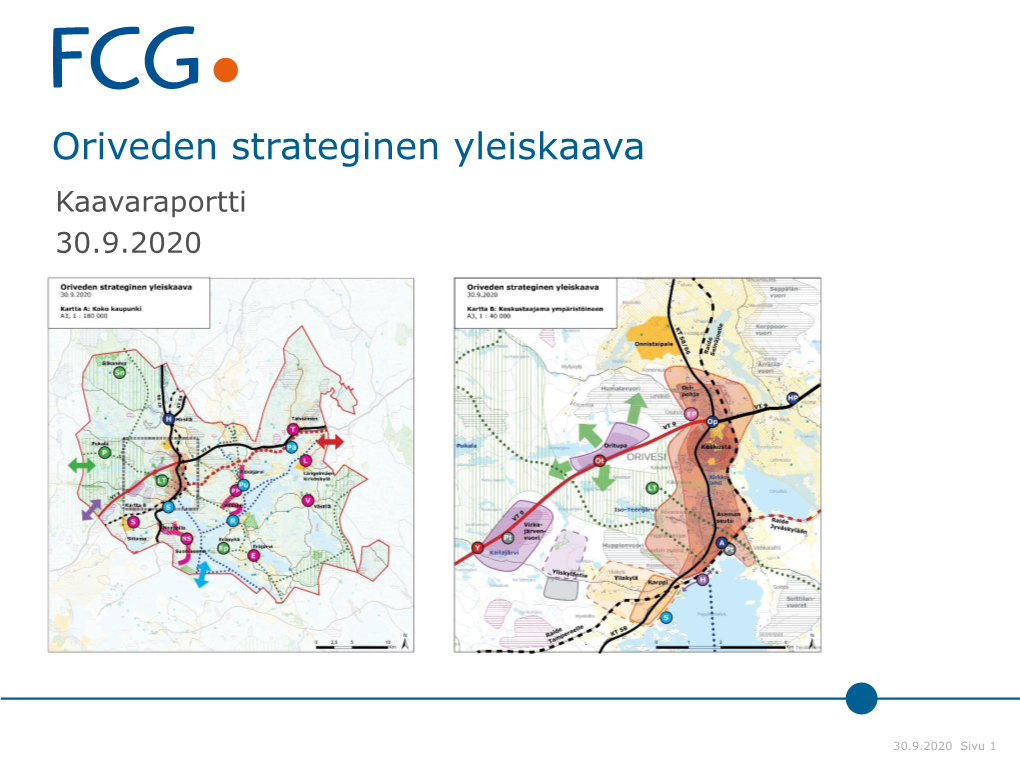 Oriveden Strateginen Yleiskaava Kaavaraportti 30.9.2020