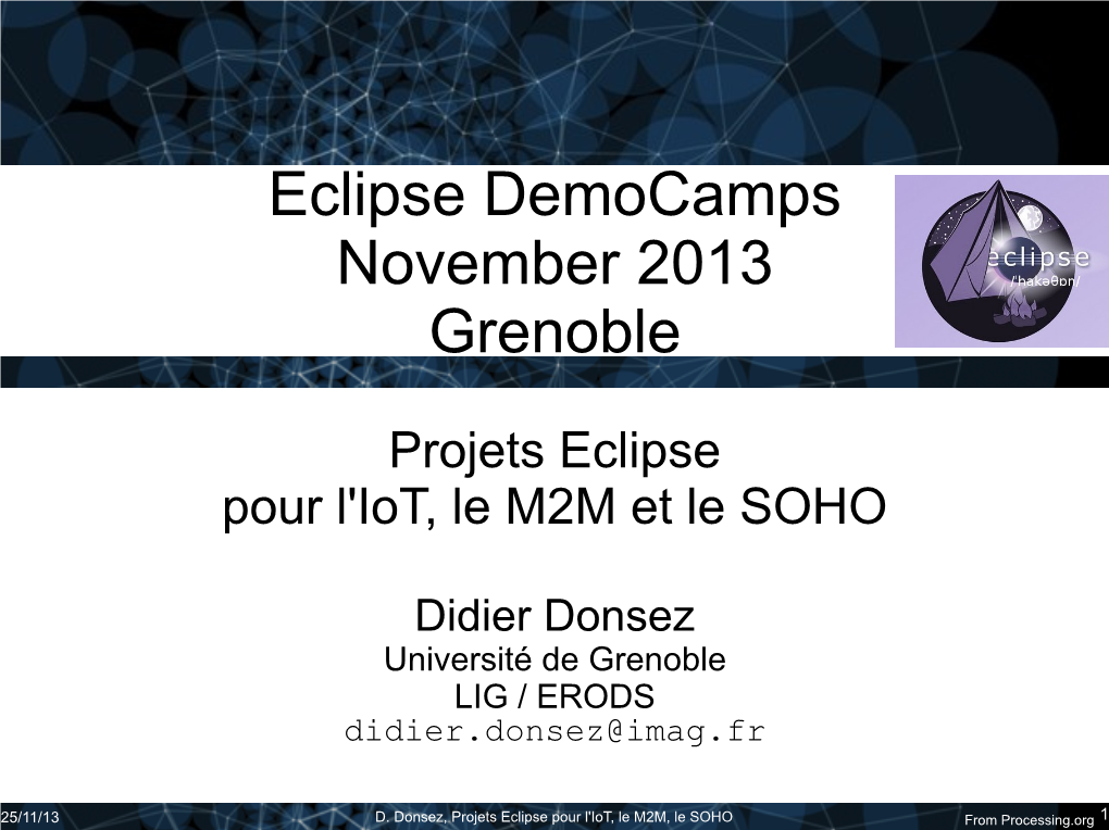 Eclipse Democamps November 2013 Grenoble