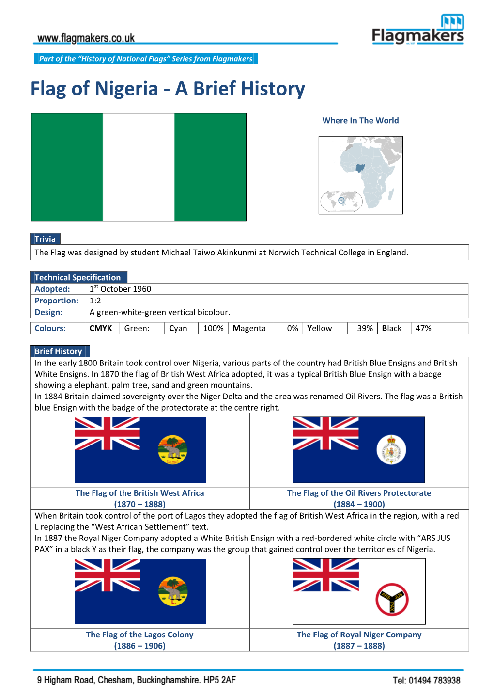 Flag of Nigeria - a Brief History