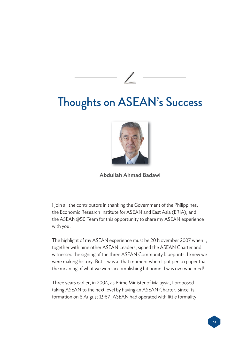 Thoughts on ASEAN's Success