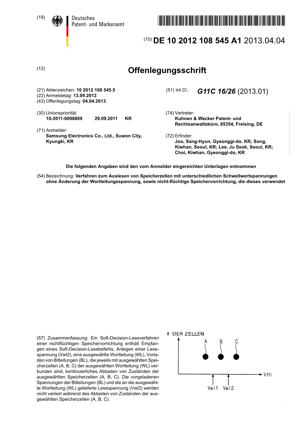 Verfahren Zum Auslesen Von Speicherzellen Mit Unterschiedlichen