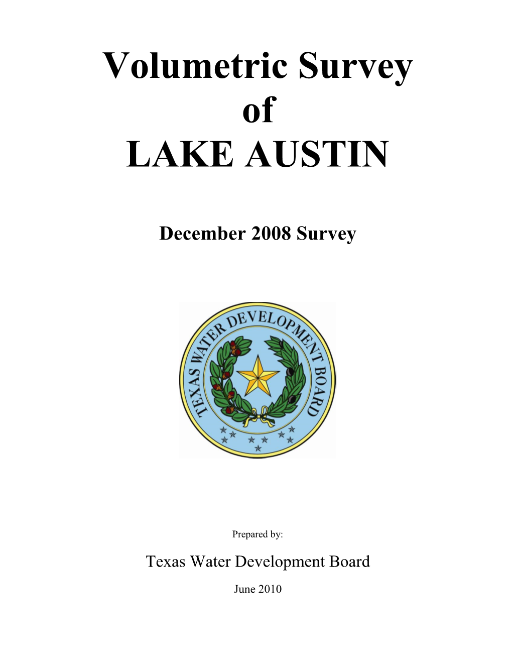 Volumetric Survey of LAKE AUSTIN
