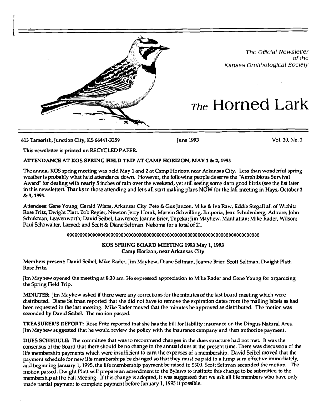 The Horned Lark