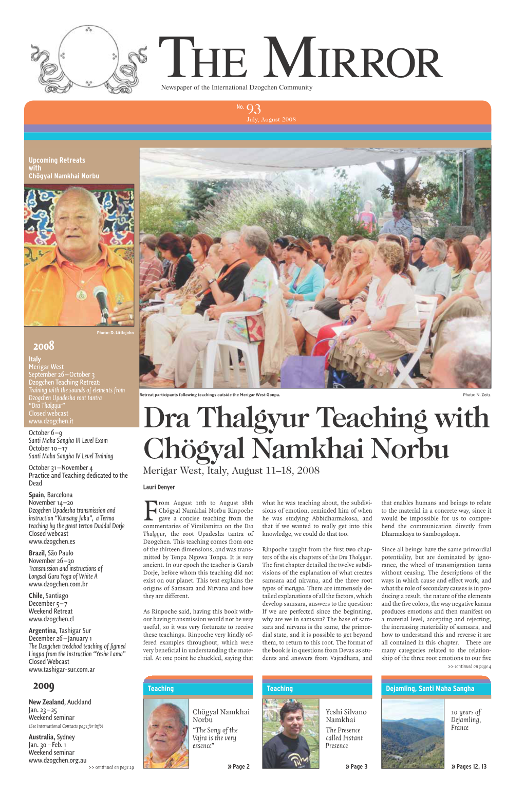 Dra Thalgyur Teaching with Chögyal Namkhai Norbu