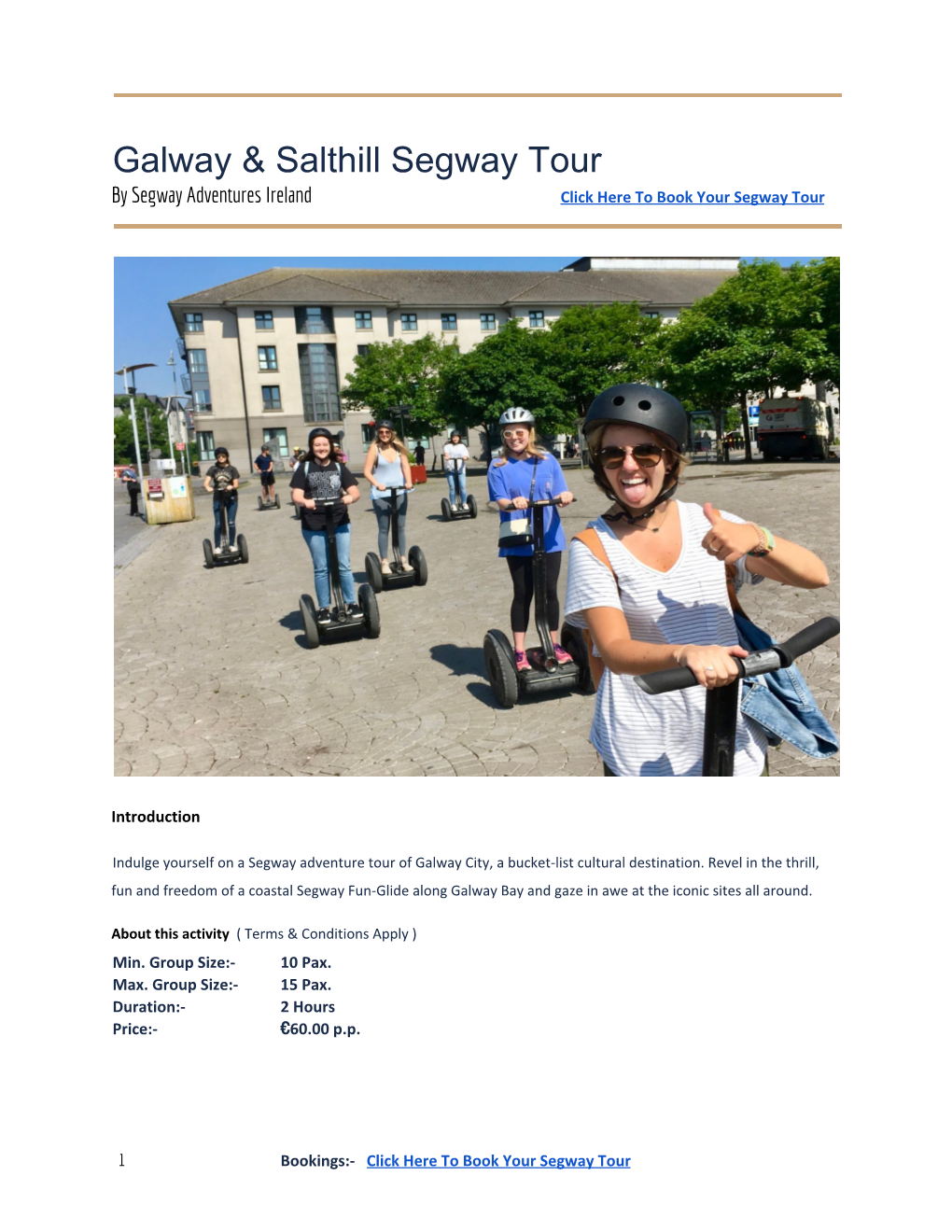 Galway & Salthill Segway Tour