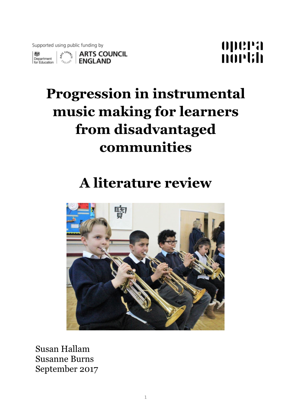 Progression in Instrumental Music Making for Learners from Disadvantaged Communities