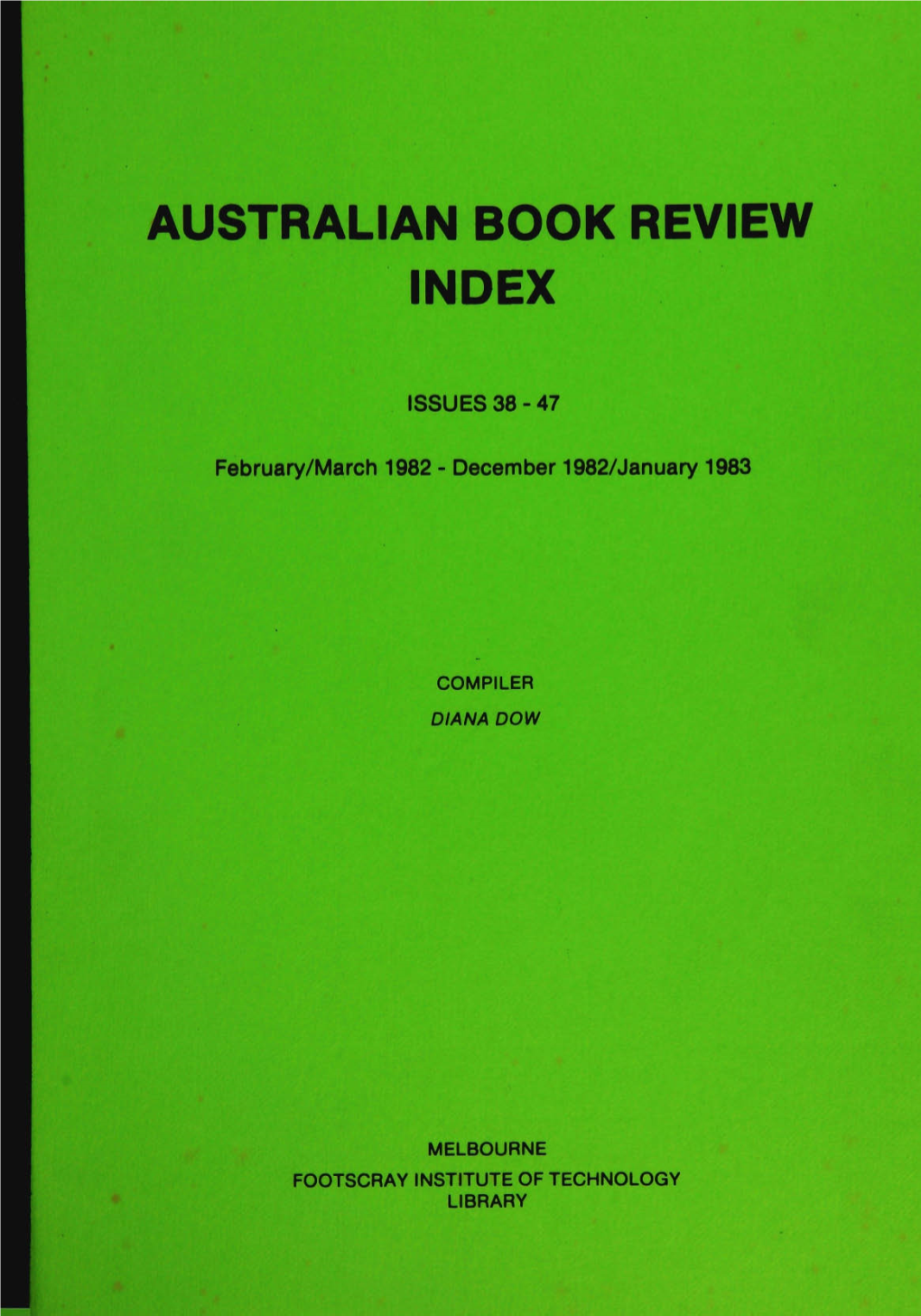 Australian Book Review Index