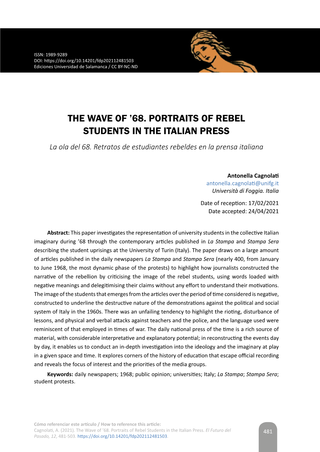 The Wave of '68. Portraits of Rebel Students in the Italian Press