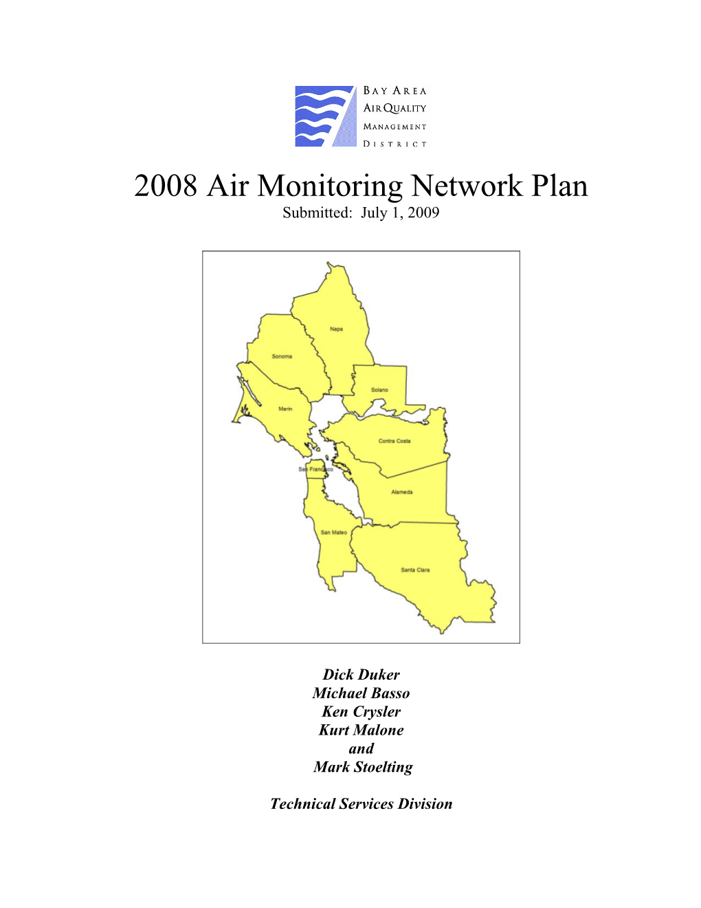 2008 Air Monitoring Network Plan Submitted: July 1, 2009
