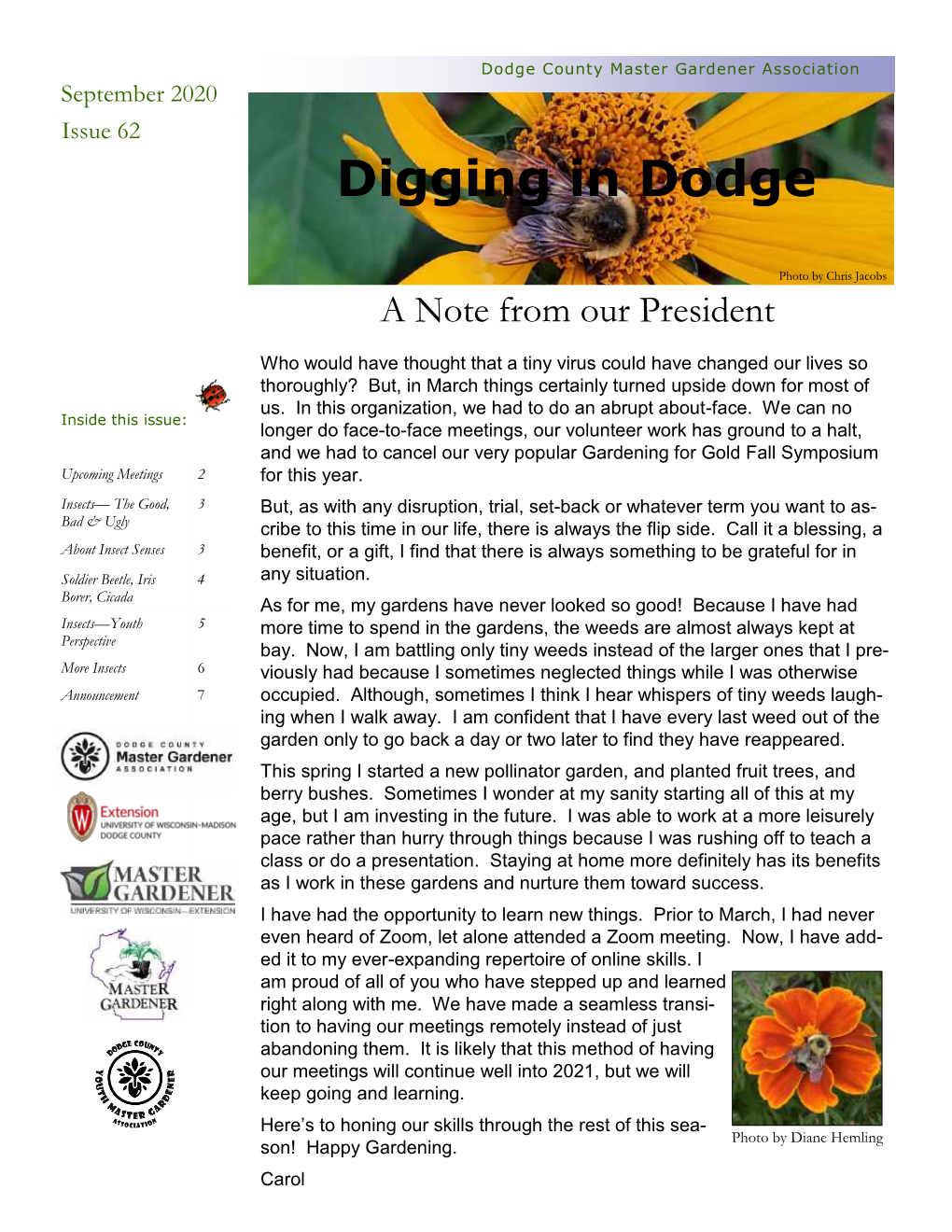 September 2020 Digging in Dodge