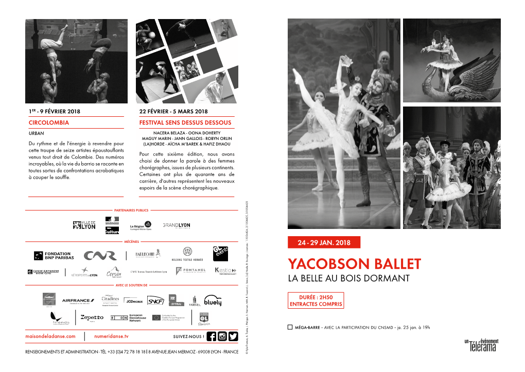 YACOBSON BALLET ENTRACTES COMPRIS Méga 24 - 29 JAN