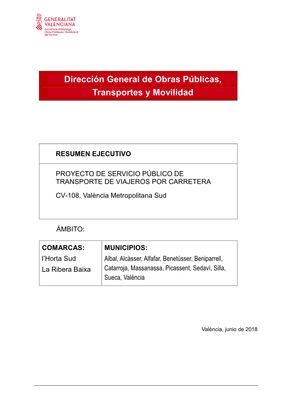 Dirección General De Obras Públicas, Transportes Y Movilidad