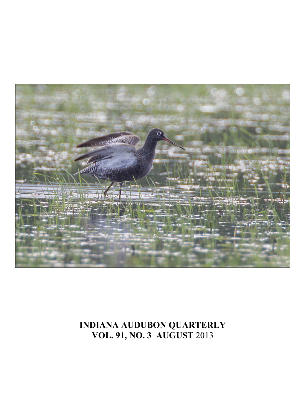 Indiana Audubon Quarterly Vol. 91, No. 3 August 2013