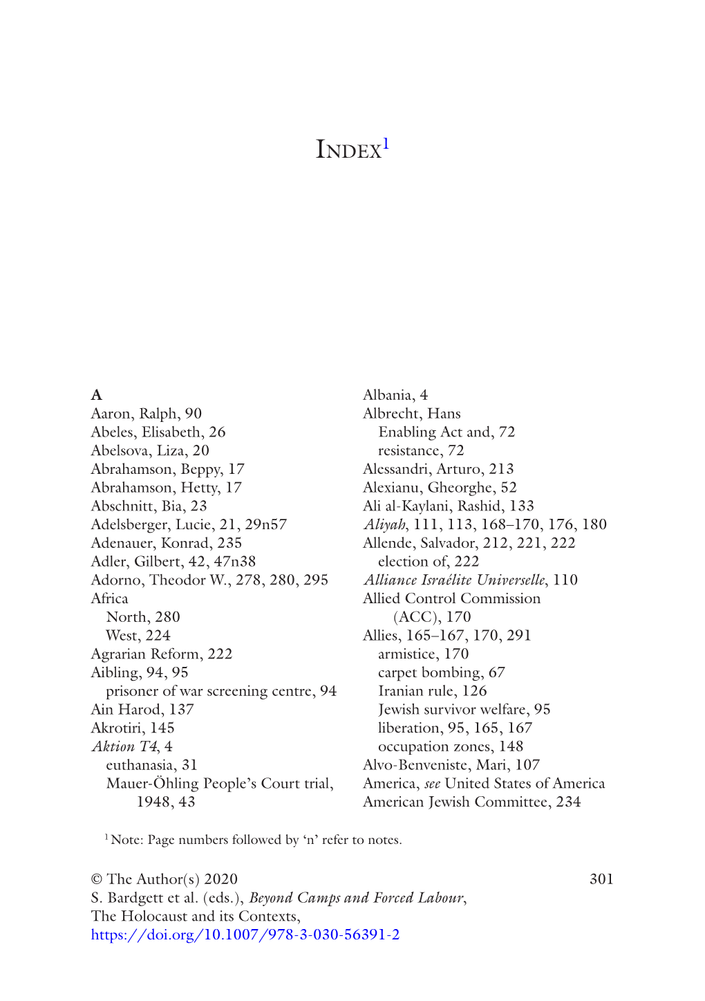 301 © the Author(S) 2020 S. Bardgett Et Al. (Eds.), Beyond Camps and Forced Labour, the Holocaust and Its Contexts