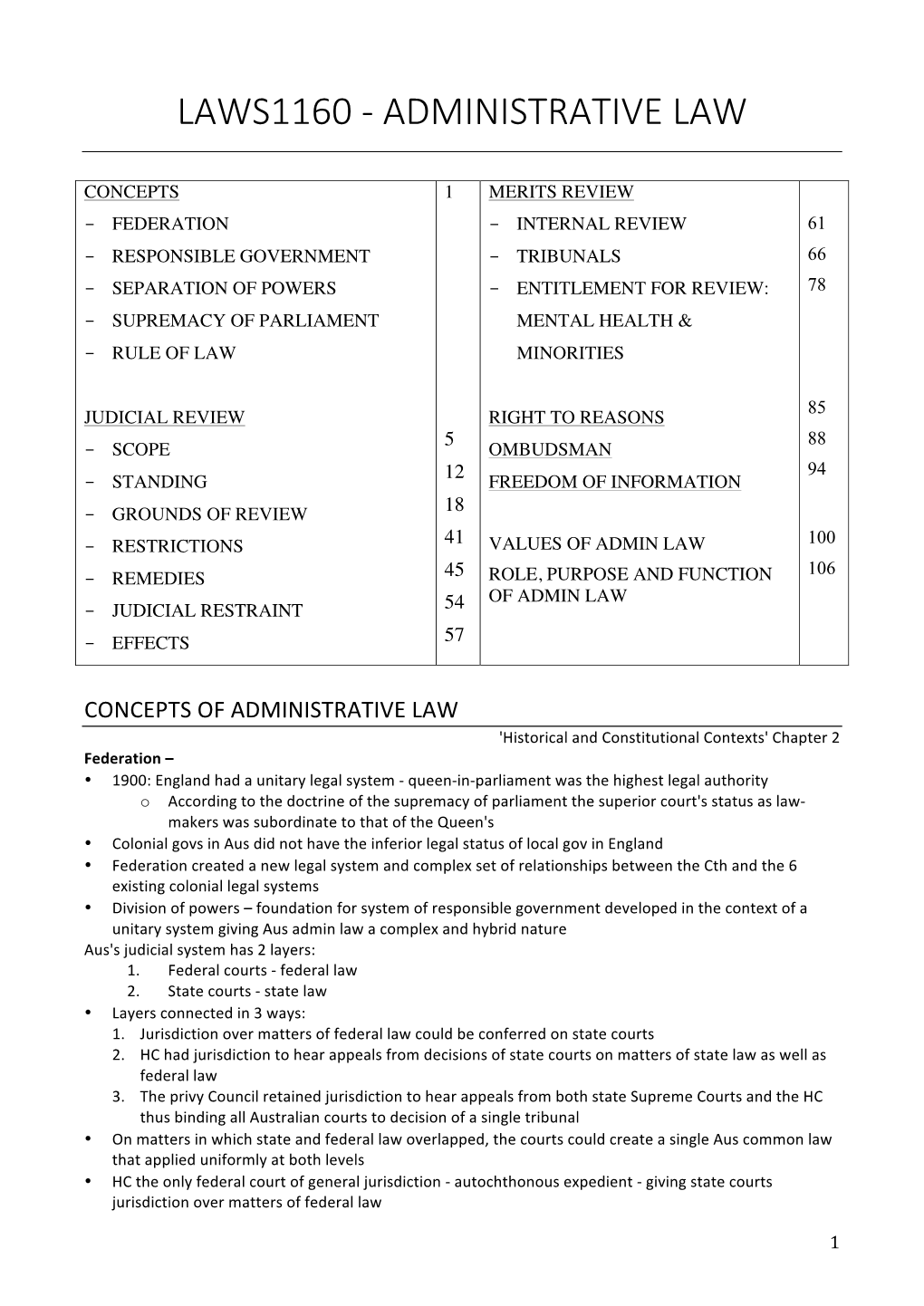 Laws1160 - Administrative Law