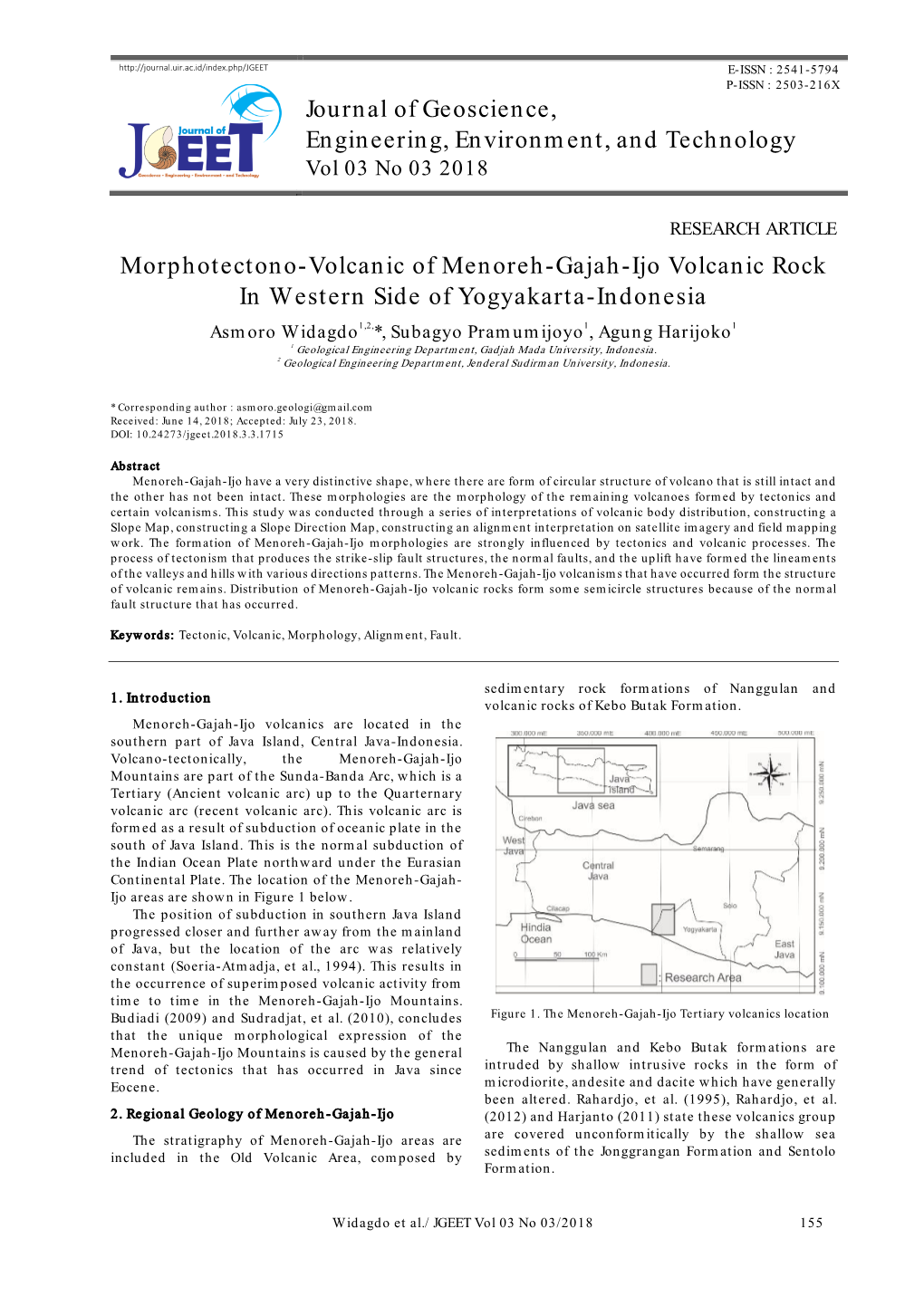 Journal of Geoscience, Engineering, Environment, and Technology