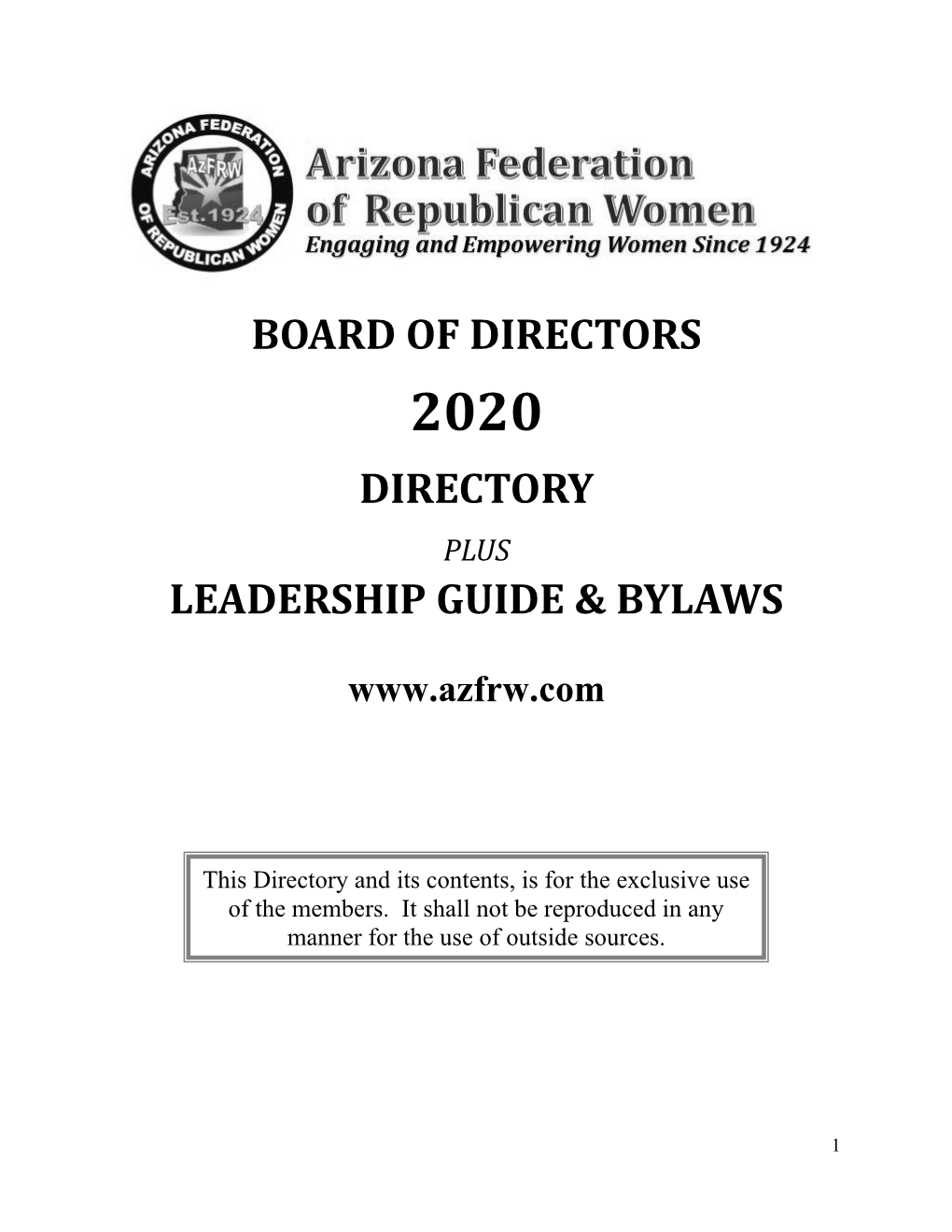 Board of Directors 2020 Directory