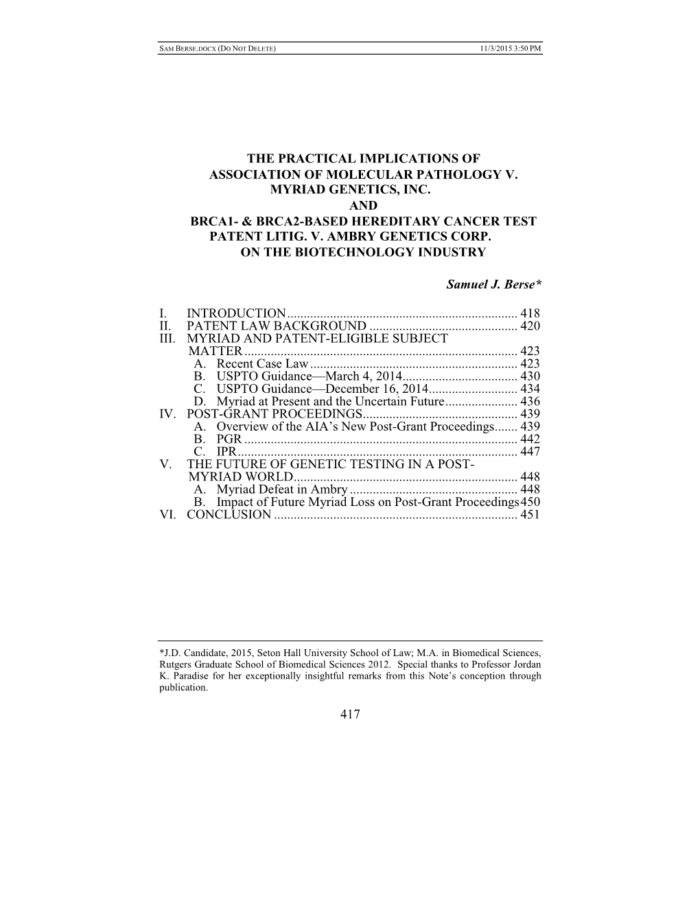 The Practical Implications of Association of Molecular Pathology V