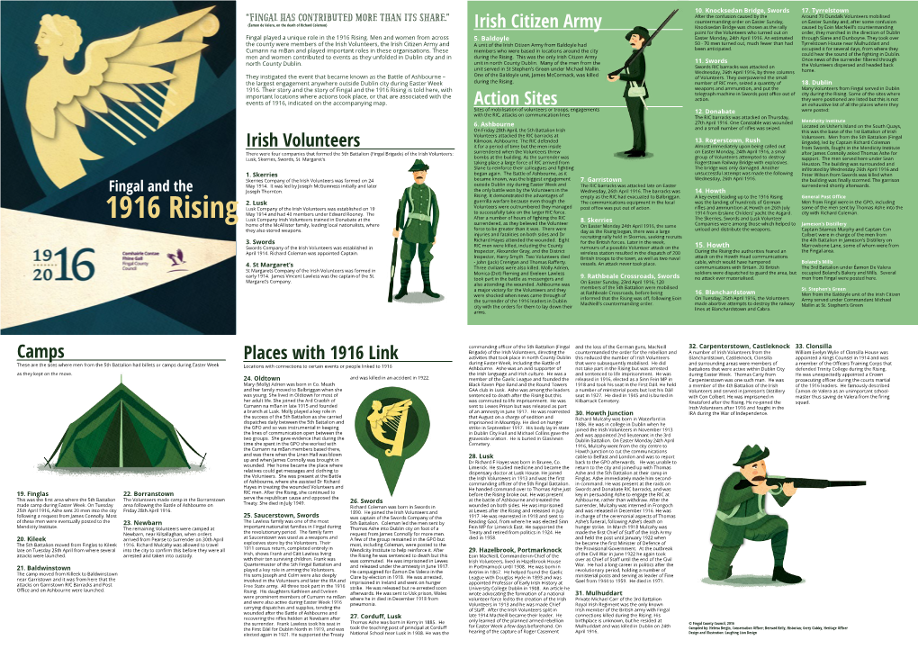 Fingal and the 1916 Rising Sheet