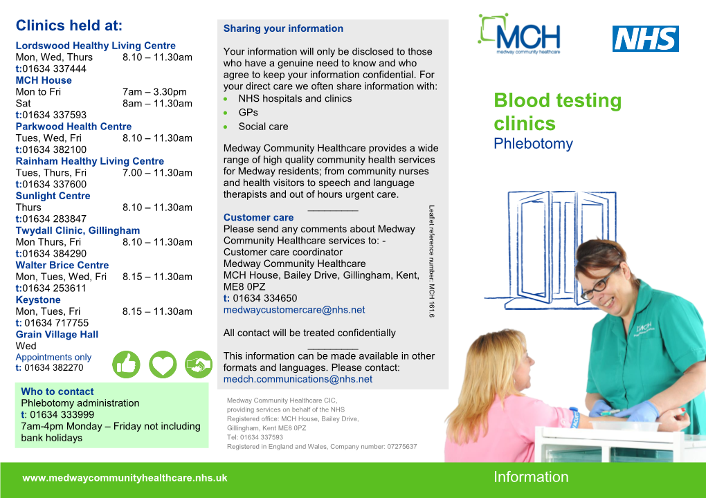 Blood Testing Clinics